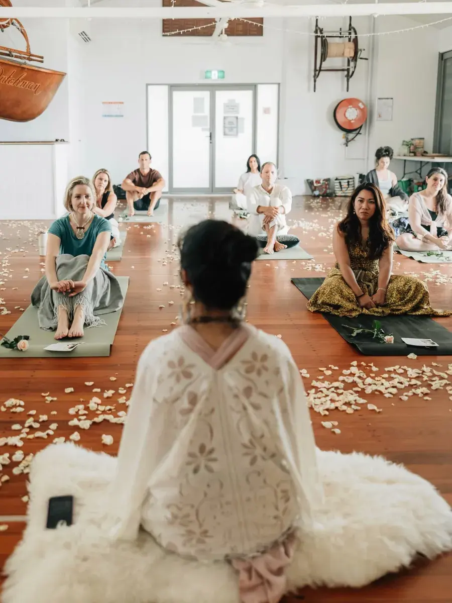 Sarah facilitating a live room in Australia